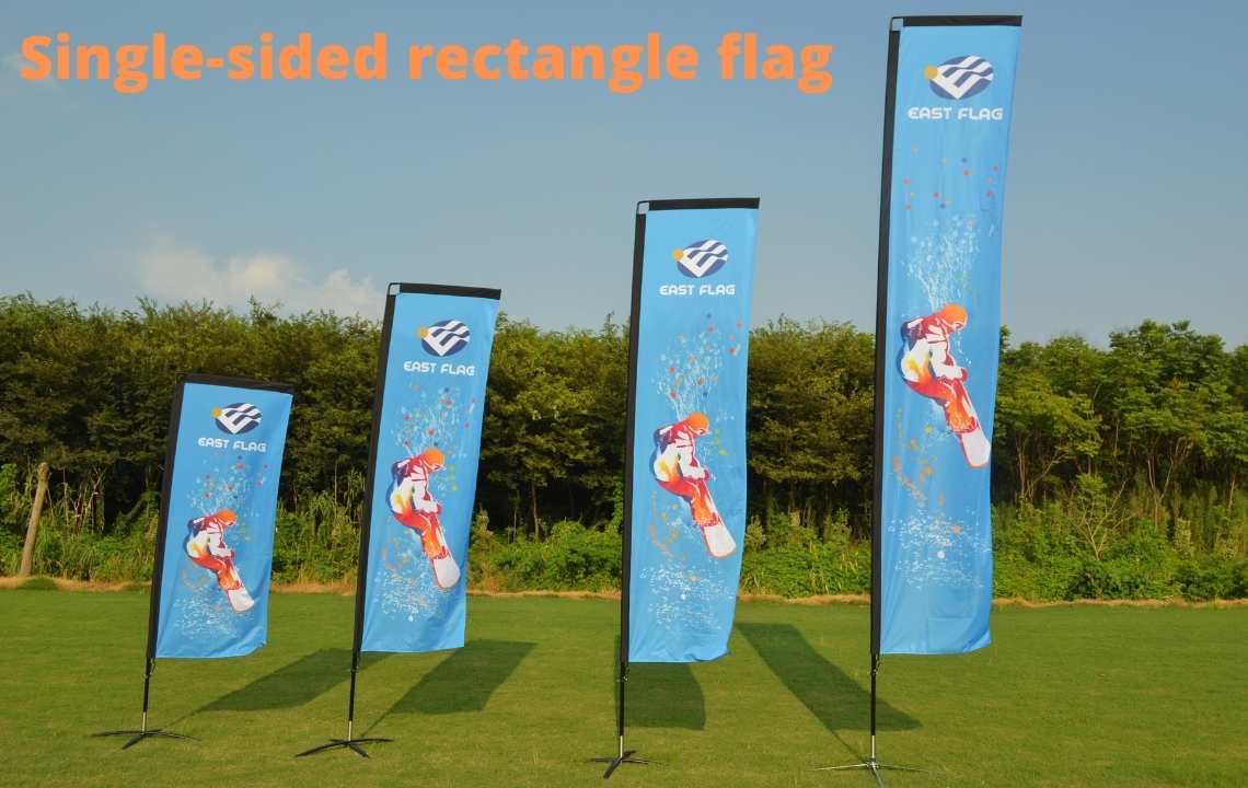 single sided rectangle flags factory