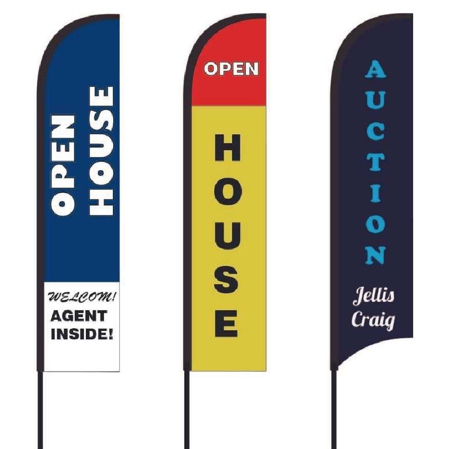 real estate feather flags