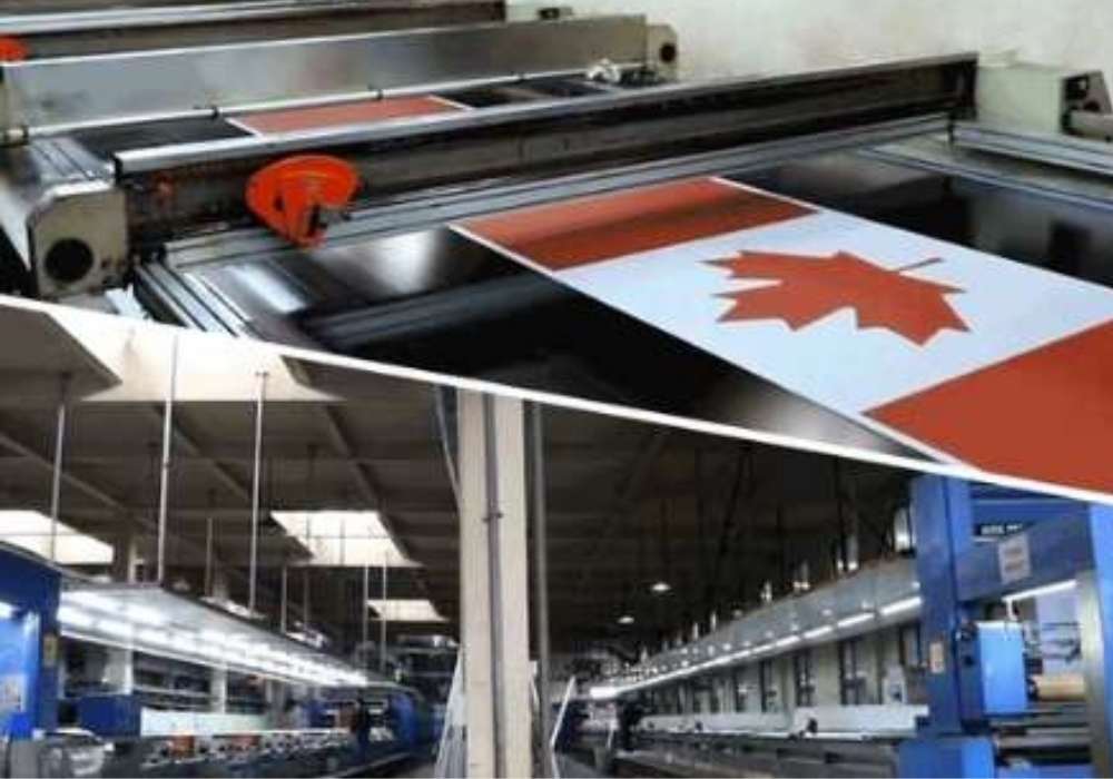 company flags in screen print production