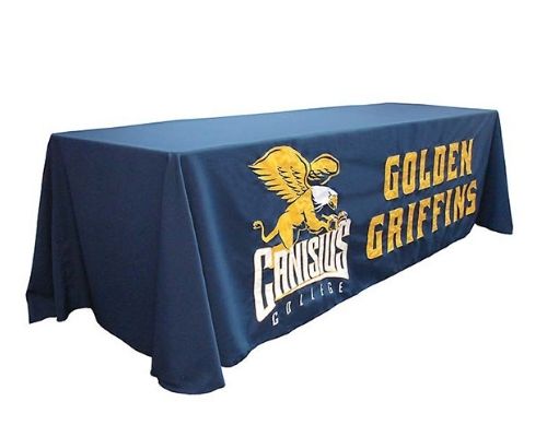 rectangle logo printed table covers